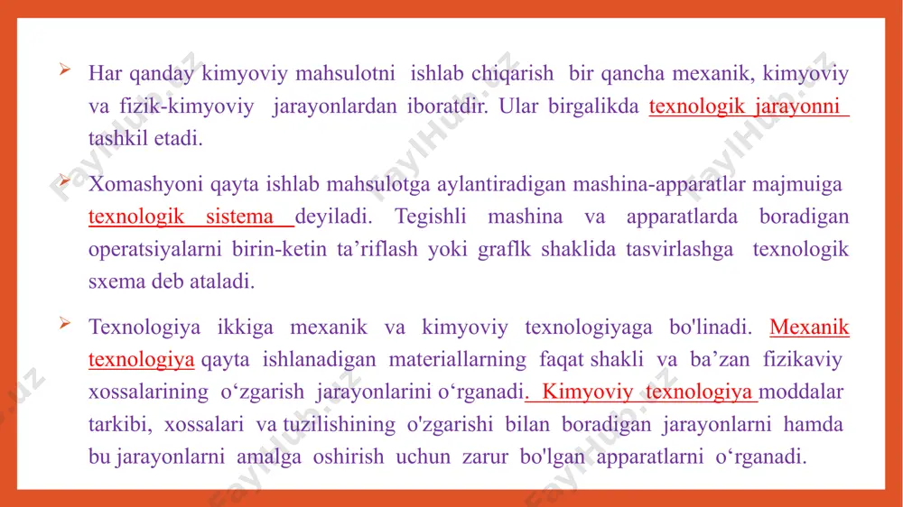 i. tabiiy gazlar. tabiiy gazlarning asosiy tarkibini (92 – 96% gacha) metan tashkil etadi. ularning tarkibida 6% gacha boshqa ugleovdorodlar (etan, propan, butan va oltingugurt birkmalari hamda uglerod-(iv)-oksidi) bo’ladi. sanoatda metandan atsetilen, vodorod, qorakuya, xlorli erituvchilar va boshqalar olinadi. metan asosida yuzlab organik birikmalarni hosil qilish mumkin. tabiiy gazlarni qazib olish vaqtida gaz kondensati ham ajralib chiqadi. gaz kondensat suyuq uglevodorodlarning aralashmasi bo’lib, undan juda ko’p alohida uglevodorodlarni ajratib olish mumkin. o’zbekistonda tabiiy gazlarning katta miqdori, sho’rtan, surxondaryo viloyati, muborak va boshqa hududlardan qazib olinmoqda. o’zbekistonda har yili 55 mlrd kubometrdan ortiq tabiiy gaz, 3,5 mln. tonnagacha gaz kondensati qazib olinadi. neft. neft uglevodorodlarning aralashmasidan tashkil topgan bo’lib, nihoyatda murakkab tarkibga ega. uning tarkibi o’zgaruvchan bo’lib, unga uglevodorodlardan tashqari, azotli, kislorodli, oltingugurtli va boshqa birikmalar ham kiradi. neftni kelib chiqishi to’g’risida hozirgi kunda ikki xil qarash mavjud. ko’pchilik olimlarning fikriga ko’ra, neft o’tmishda mavjud bo’lgan hayvonot va o’simlik olamining geokimyoviy …