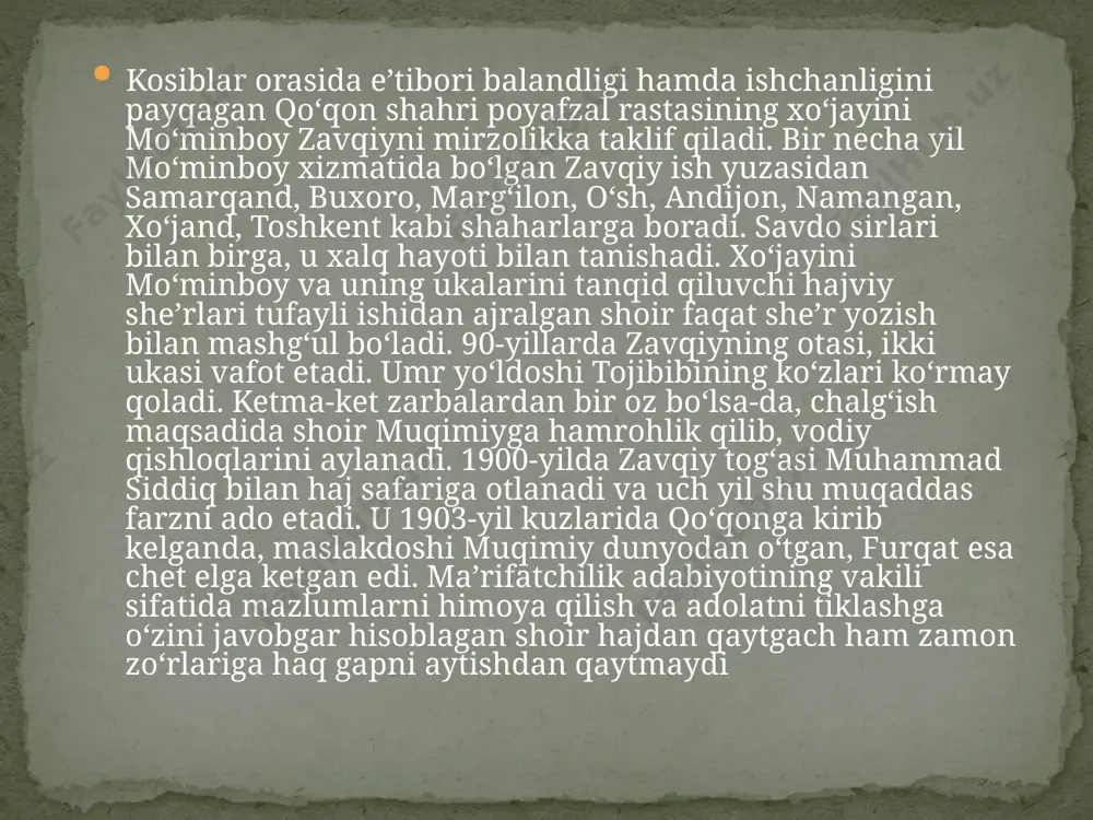 ubaydulla zavqiyning milliy uygonish davri - Page 4