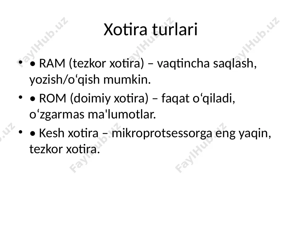 mikroprotsessorlar xotirasida ma'lumotlar almashinuvi - Page 5