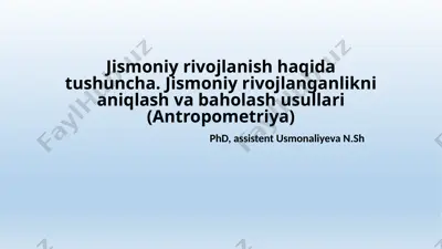 antropometriya — PPTX