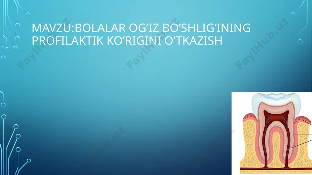 bolalar og’iz bo’shlig’ining profilaktik ko’rigini o’tkazish - Page 2