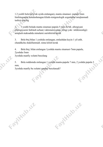 mantu sinamasi tashxisi — DOCX