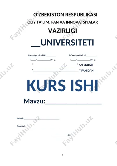 indikatorlar turlari va ularni qo‘llanilish sohalari — DOCX