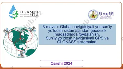 glonass va gps navigatsiya tizimlari — PPTX