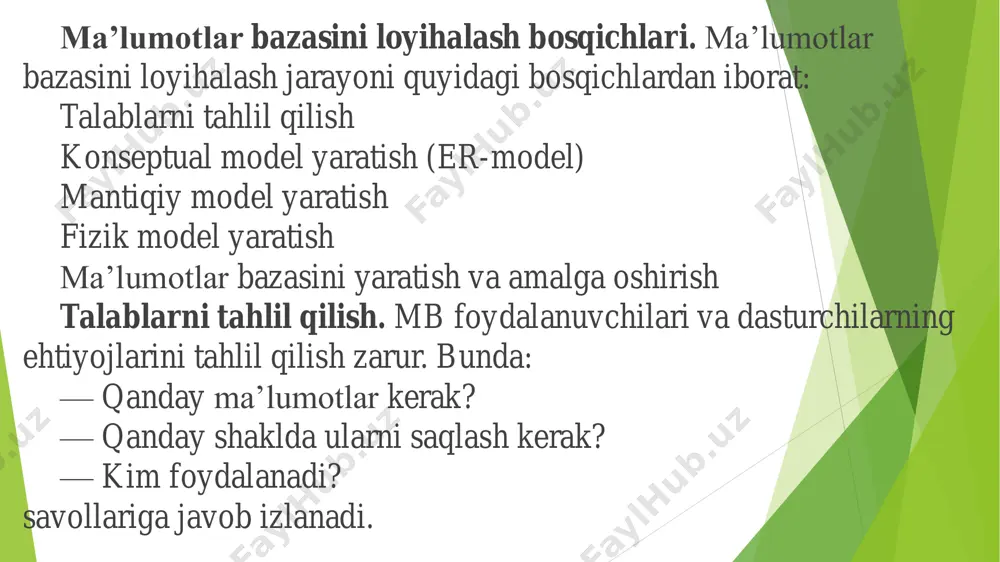 ma’lumotlar bazasini loyihalash - Page 3