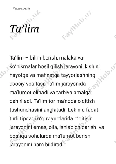 ta'lim — PDF