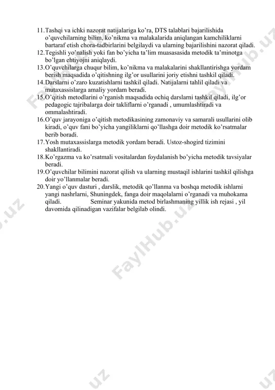 i 2030-yilgacha rivojlantirish konsepsiyasining maqsadli koʻrsatkichlari va boshqa dolzarb masalalar atroflicha muhokama etiladi. shu bilan birga oʻqitish jarayoniga axborot kommunikatsiya texnologiyalarini joriy etishning strategik jihatlari, taʼlim muassasalarida ijtimoiy-maʼnaviy muhitni yanada sogʻlomlashtirish, psixologik xizmat sohasidagi islohotlar, inklyuziv taʼlimning zamonaviy tendensiyalari boʻyicha galdagi vazifalar belgilab olinadi. «talimda islohot: o’zgarishni o’zimizdan boshlaylik» sentabr 16, 2019 axmadjon toyloq tuman xalq ta’limi bo’limiga qarashli 21- umumiy o’rta ta’lim maktabida tuman xalq ta’limi bo’limi boshlang’ich ta’lim uslubchisi adolat pardayeva tomonidan «talimda islohot: o’zgarishni o’zimizdan boshlaylik» shiori ostida tuman maktablarining «boshlang’ich ta’lim uslubiy birlashma rahbarlari ishtirokida seminar tashkil etildi . seminarda quyidagi masalalar yuzasidan adolat pardayevaning nutqi tiglandi. 1. metodbirlashmaning asosiy maqsadi 2. metodbirlashmalar o’z-o’zini boshqarish shaklida tashkil etilib, quyidagi maqsadni amalga oshiradi: – o’qituvchilarning kasbiy va metodik mahoratini hamda malakasini oshirish; – o’quvchilarga beriladigan ta’lim va tarbiya jarayonini zamonaviy pedagogik texnologiyalar asosida tashkil etilishini ta’minlash borasida o’zaro tajriba almashish; – ijodkorlik yo’nalishidagi izlanishlarni rivojlantirish va birlashtirish; …