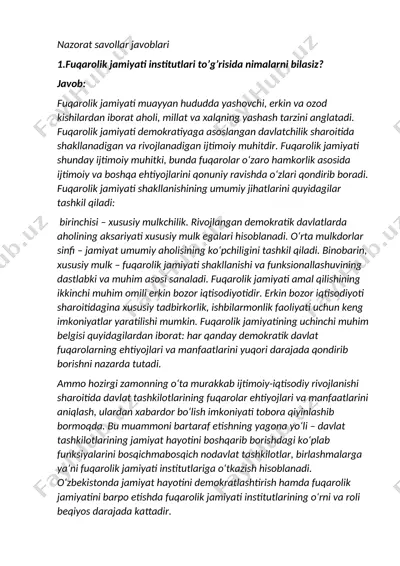 fuqarolik jamiyatining tushunchasi — DOCX