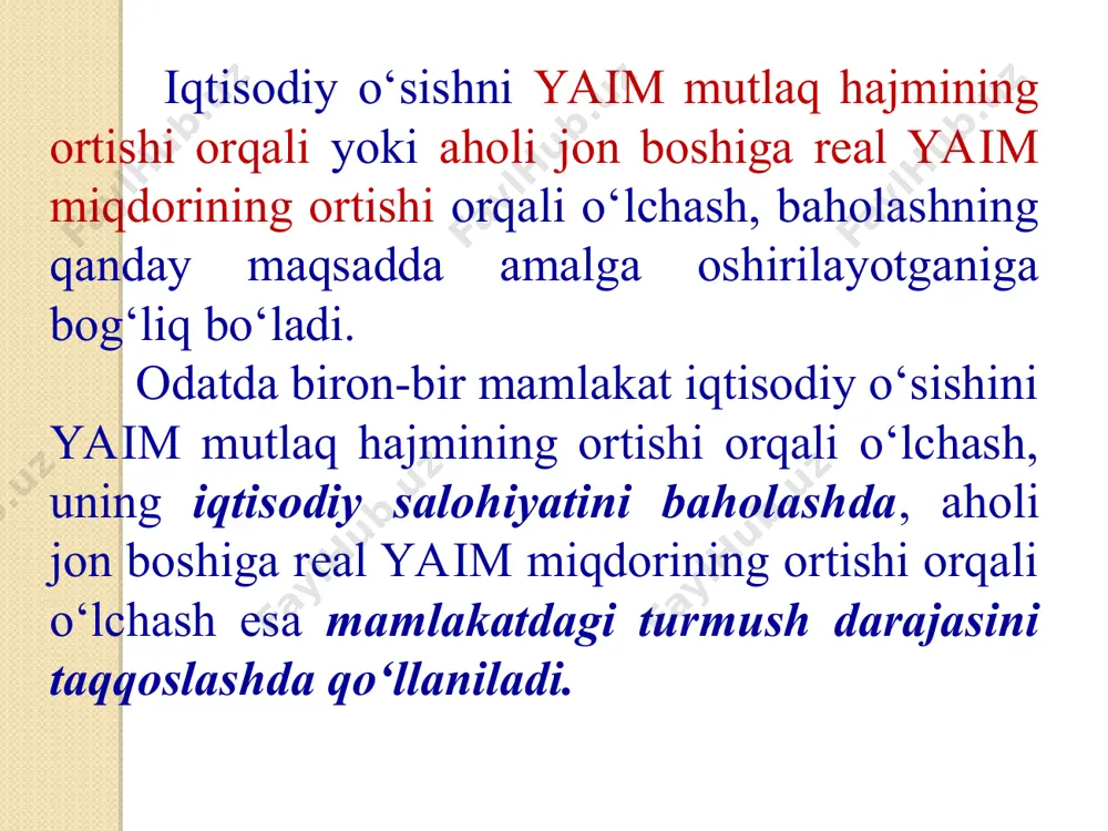 o‘sish va uning omillari o‘rtasidagi bog‘liqliklarni faqat ishlab chiqarish korxonalari darajasida ko‘rib, butun milliy iqtisodiyot darajasida ko‘ra olmaydi. ular uchun mehnat va asosiy fond ishlab chiqarishni tashkil qilish va ma’lum natijalarga erishish sharti hisoblanadi. bu bog‘liqliklar butun iqtisodiyot uchun ayrim xususiy hol sifatida qaraladi. bir xil sarfda ham, milliy iqtisodiyotning o‘sish darajasi taqsimotdagi farqlar sababli har xil bo‘ladi. umumiy holda ishlab chiqarish funksiyasi quyidagi ko‘rinishda ifodalanadi. y = f ( x1, x2,..., xm) bu yerda y - ishlab chiqarilgan mahsulot miqdori; xi - resurslar sarfi. iqtisodiy jarayonlarni modellashtirishda asosiy bosqich – bu funksiya va omillar o‘rtasidagi aloqa shakllarini tanlashdir. bog‘liqliklar to‘plamidan iqtisodiy jarayoni xarakteriga muvofiq keladigan ishlab chiqarish funksiyasini tanlashga modellanayotgan ob’ektning texnologik, fizik-biologik va agrotexnik xarakteristikalarini o‘rganish asosida erishiladi. yuqoridagi ko‘rsatilgan afzallikdan tashqari oddiy konsepsiya qator kamchiliklarga ham ega. uning birinchi va eng asosiy kamchiligi u iqtisodiy o‘sish va uning omillari o‘rtasidagi bog‘liqliklarni faqat ishlab chiqarish korxonalari darajasida ko‘rib, …