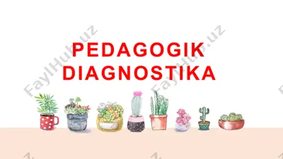 pedagogik diagnostika — PPTX