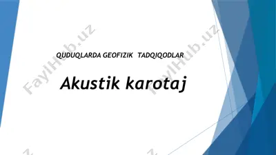 akustik karotaj — PPTX