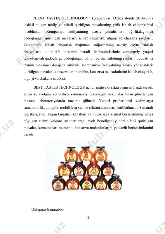 i so'n tog'oracjani past olovga qo'yib, qaynash darajasiga yetkazamiz. tagi olmasligi uchun har zamon aralashtirib turamiz. qadam 4 tugallandi murabbo qaynashni boshlagan zahoti, unga limon sharbatini solamiz va qoshiq bilan aralashtiramiz. limon sharbati murabboni me'daga tegishini oldini oladi. qadam tugalland qaynash boshlanganidan so'ng murabboni 5 daqiqa qaynatasiz, bunda muntazam ustidagi ko'pikni olib turamiz qadam tugallandi so'ng murabboni chetga olib sovutamiz va ustini dasturxon yoki sochiq bilan yopib qo'yamiz. murabboni oxirigacha soviguniga qadar, taxminan 10 soat qoldiramiz. muhim! murabboni 3 marta 5 daqiqadan qaynatib olamiz. bu qulupnaylar o'z shaklini yo'qotmay, pyurega aylanmasligi uchun qilinadi qadam tugallandi murabbo uchinchi marotaba 5 daqiqa qaynaganidan so'ng, uni sterillangan bankaga solamiz va qopqog'ini yopamiz. murabboni qorong'u va salqin joyda saqlang. mazali, qalin qulupnay murabbosi. qulupnay murabbo – retsept qulupnay murabbo - ajoyib ta'mga ega mazali va oddiy uy qurilishi tayyorlashning qish uchun retsepti. qulupnayning xususiyatlarini va shirin preparatlar tayyorlash sirlarini bilsangiz, qulupnay murabbosini tayyorlash oson …