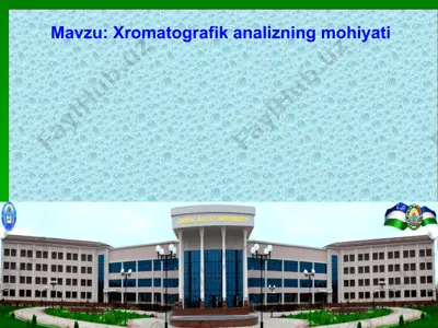 xromatografik analizning mohiyati (neft) — PPT