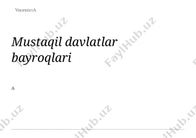 mustaqil davlatlar bayroqlari — PDF