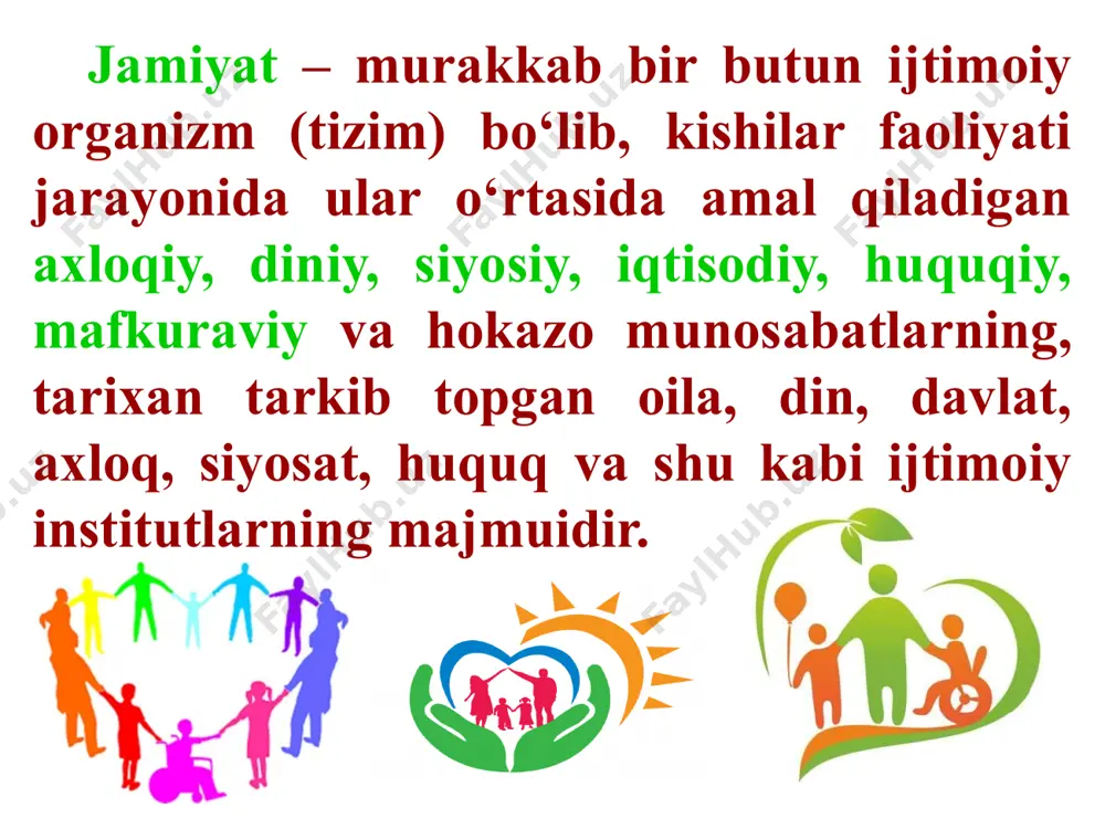 yetishga qaratadi. tarix falsafasi tarixi tarix falsafasining vujudga kelishi va rivojlanishi, tarix falsafasi predmetining shakllanishi muammolarini, tarix falsafasining turli yo‘nalishlar va oqimlar vujudga kelishiga sabab bo‘lgan ichki differensiatsiyalanish jarayonini o‘rganadi. tarix falsafasi antropologiyasi insonning tarixiy jarayondagi o‘rnini, bu jarayonda tarix sub’ektlarining rolini aniqlaydi va «tarixni kim harakatga keltiradi?», degan savolga javob beradi. praksiologiya (yunon. praktikos – faol) – falsafaning inson faoliyatini o‘rganishga bag‘ishlangan bo‘limlaridan biri. faoliyat tushunchasi inson borlig‘ining tabiati va mohiyatini, uning shaxsiy imkoniyatlari, ijtimoiy aloqalari va munosabatlarini, inson ma’naviy dunyosi va moddiy amaliyot jabhasini teranroq tushunish imkonini beradi. faoliyat tushunchasining mazmuni. falsafada faoliyat insonga xos bo‘lgan va tashqi dunyoni oqilona o‘zgartirishga qaratilgan faollikning alohida shakli sifatida tavsiflanadi. ijtimoiy falsafada faoliyat ijtimoiy jarayonlarni amalga oshirish, insonning o‘z imkoniyatlarini ro‘yobga chiqarish, o‘zini qurshagan dunyo bilan aloqaga kirishish usuli sifatida qaraladi tarix falsafasining dunyoqarashga doir funksiyaslari: tarix falsafasining nazariy funksiyasi shundan iboratki, u tarixiy jarayonni teran anglab yetish va u haqda …