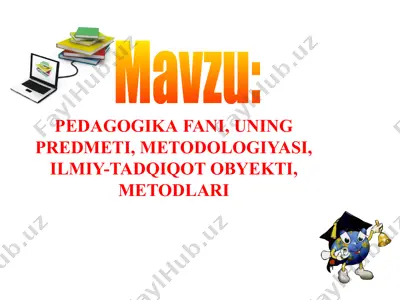 pedagogika fanidan ma'lumotlar — PPTX