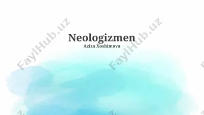 neologizmen — PPTX