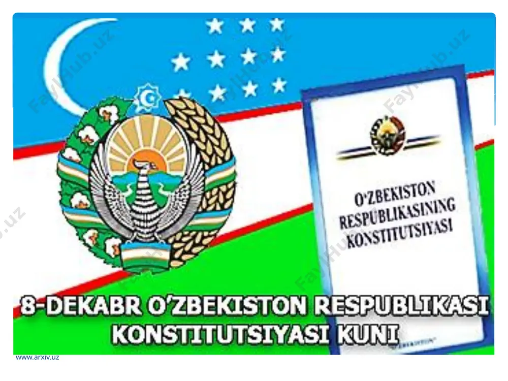 tga ehtiyotkorona munosabatda bo`lishga majburdirlar. g`ururimsan, qomusim! 50 – modda www.arxiv.uz e`tiboringiz uchun rahmat www.arxiv.uz image2.jpeg image3.jpeg image4.jpeg image5.jpeg image6.jpeg image7.jpeg image8.jpeg image9.jpeg