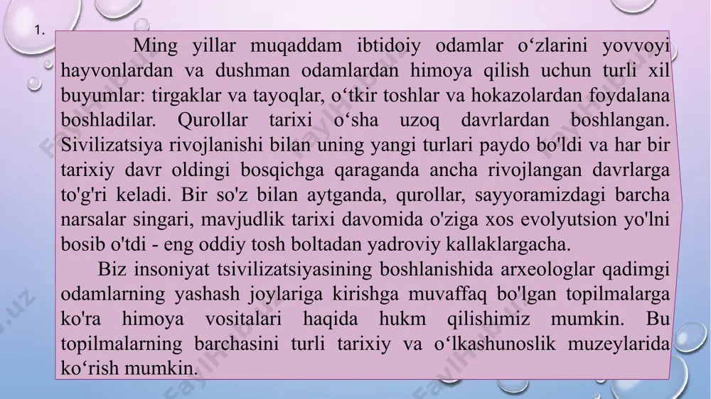 qadimgi qurollar: turlari va takomillashishi - Page 3