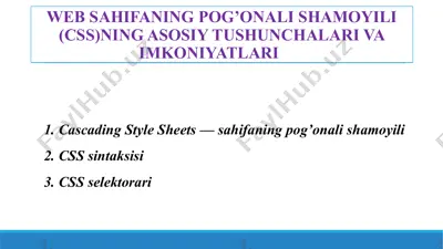 css sintaksisi — PPTX