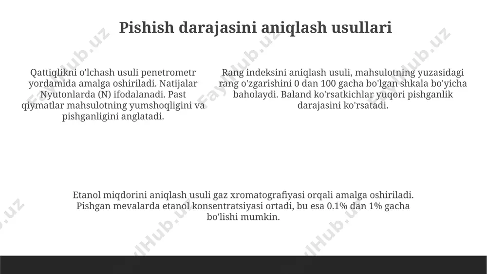 mahsulotlarni pishib yetilganlik darajasini saqlash muddati va sifatiga taʼsirini oʻrganish - Page 5