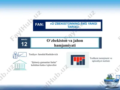 o'zbekistonning eng yangi tarixi — PPTX