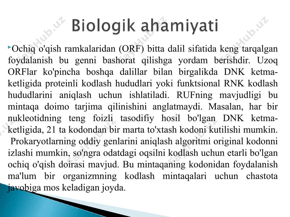 keladi. /3-konformatsiyada qoldiqlarning almashinishi /3-torning hosil bo'lishiga olib keladi. ikki yoki undan ortiq /3-iplar bir tekislikda o'zaro ta'sirlanib, atsilfosfatazadagi kabi /3-varaq hosil qilishi mumkin (5.1-rasm). spiral va choyshablar standart "blankalar" bo'lib, ko'pchilik oqsillarning uch o'lchovli tuzilishini tashkil etuvchi tizimli komponentlardir. ular nisbatan zaif o'zaro ta'sirlar - asosiy zanjir atomlari orasidagi vodorod aloqalari bilan barqarorlashadi (1.7-rasm). ba'zi fibrillyar oqsillarda barcha qoldiqlar bir turga tegishli: jun tarkibida a-spiral, ipak esa -/3 varaq. turli kasalliklarda ko'plab oqsillardan kelib chiqadigan amiloid fibrillalari ham katta /3-barglarni o'z ichiga oladi odatda globulyar oqsillar bir-biriga navbat bilan bog'langan bir nechta a-spiral mintaqalarni va / yoki /3-varaqlarni o'z ichiga oladi. odatda, n-spiral ­mintaqaning oxiri yoki /3 - varaq oqsil strukturasining sirt domenida paydo bo'ladi. ular halqalar bilan bog'langan, ya'ni zanjir yo'nalishini o'zgartiradigan va strukturaning ichiga kiradigan bo'limlar. ko'pchilik, lekin hammasi emas, ilmoqlar ­, odatda, zaryadlangan yoki qutbli qoldiqlarni o'z ichiga olgan sirtga chiqadigan qisqa zanjir orqali hosil bo'ladi. …