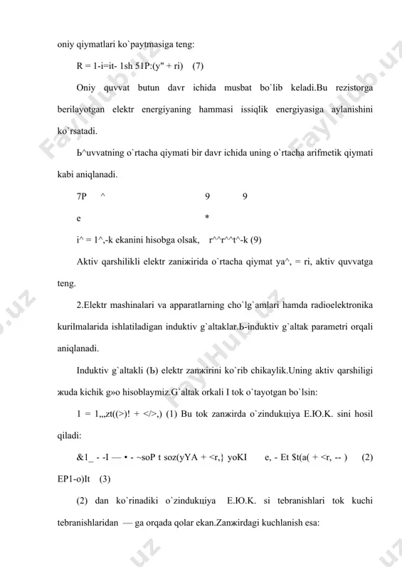 sinusоidаl tоk zаnjiridа аktiv qаrshilik-rеzistоr, kоndеnsаtоr vа induktiv elеmеnt bo`lgаn хоllаr - Page 3