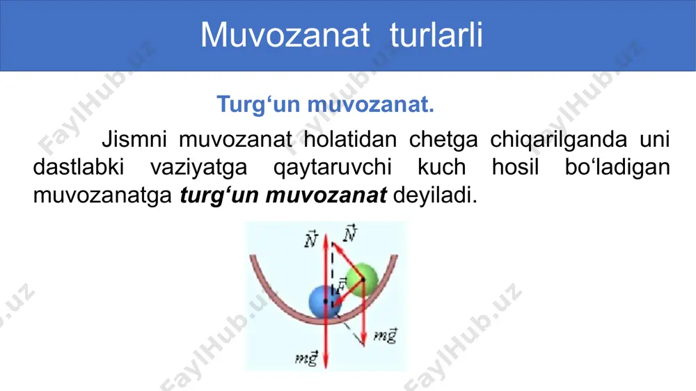 jismlarning muvozanatda bo‘lish shartlari - Page 4