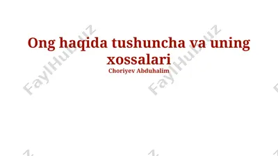 ong va madaniyat — PPTX
