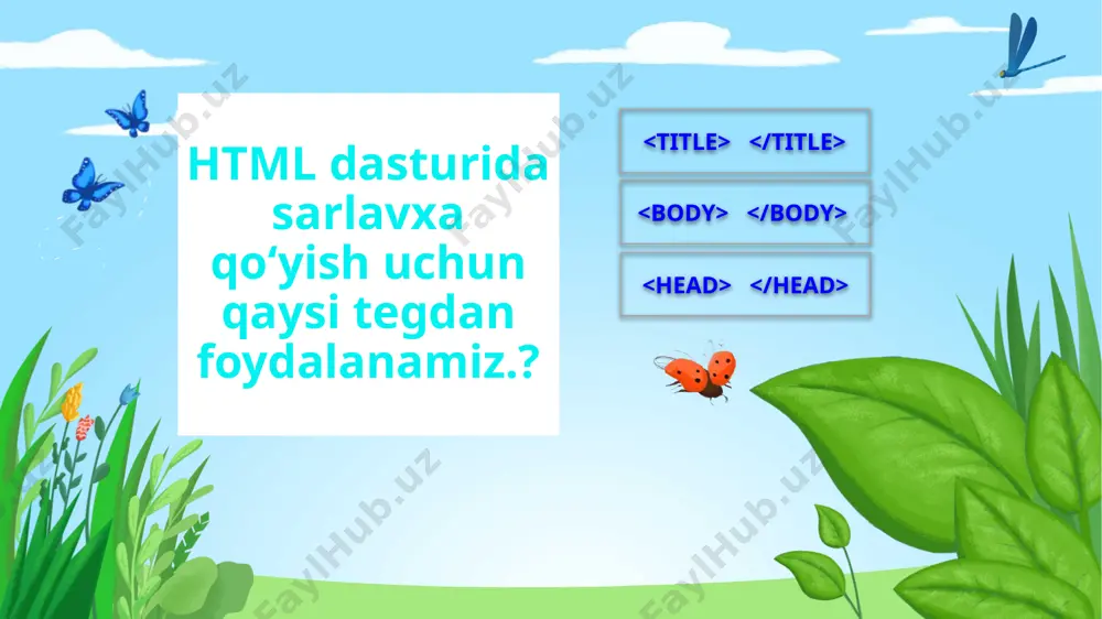 html dasturida nom berish tegini - Page 3