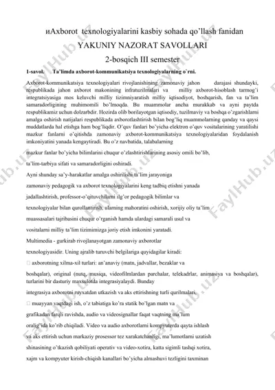 axborot-kommunikatsiya texnologiyalari — DOCX