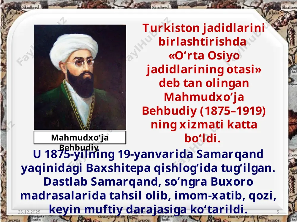 jadidchilik harakati namoyandalari va ularning faoliyati 9 -sinf - Page 5