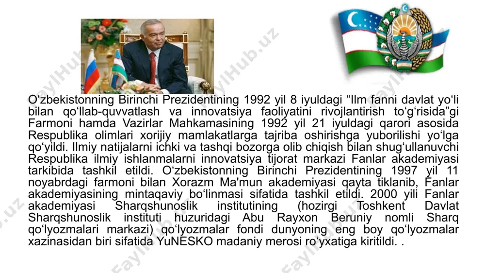 iy ta'lim muassasalarining ilmiy salohiyatini mustahkamlash, oliy ta'lim tizimida ilmiy tadqiqotlarni yanada rivojlantirish, ularning akademik ilm-fan bilan integratsiyasini kuchaytirish, professor-o‘qituvchilar tarkibining ilmiy faoliyati samaradorligini oshirish, iqtidorli talabayoshlarni ilmiy faoliyatga keng jalb etish masalalariga ham katta e'tibor qaratiladi. mamlakatimizda ta'lim tizimining barcha bo‘g‘inlarida, jumladan, oliy va o‘rta maxsus ta'lim tizimini modernizatsiya qilish, ilm-fanni rivojlantirish, o‘qitishning zamonaviy shakl hamda texnologiyalarini joriy etish bo‘yicha keng ko‘lamli ishlar olib borilmoqda. 2017-2021 yillarda o‘zbekiston respublikasini rivojlantirishning beshta ustuvor yo‘nalishi bo‘yicha harakatlar strategiyasi doirasida oliy va o‘rta maxsus, kasb-hunar ta'limi tizimini tubdan takomillashtirish, sohada davlat boshqaruvi samaradorligini yanada oshirish, tizimdagi muassasalarning sifatli faoliyat yuritishini ta'minlash orqali yuqori malakali mutaxassislar tayyorlashni tashkil etishga oid qator farmon va qarorlar qabul qilindi. o‘zbekiston respublikasi oliy va o‘rta maxsus ta'lim vazirligi hamda vazirlar mahkamasi huzuridagi ta'lim sifatini nazorat qilish davlat inspektsiyasining oliy va o‘rta maxsus ta'lim vazirligi huzuridagi jamoatchilik kengashi hamda o‘zbekiston oliy ta'lim muassasalari rektorlari kengashi negizida nodavlat notijorat …