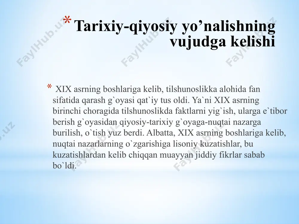 ir . turli tillar bir xil narsa uchun turli belgilar emas , lekin uning turli tasavvurlari . qiyosiy antropologiya g'oyasi til nazariyasini "dunyoning eng yuqori va eng chuqur sohalari va barcha xilma-xilligini ko'rish", "inson sirini va xalqlar xarakterini ochishga yaqinlashish" vositasi sifatida o'z ichiga oladi . image1.jpeg image2.png image3.png /docprops/thumbnail.jpeg
