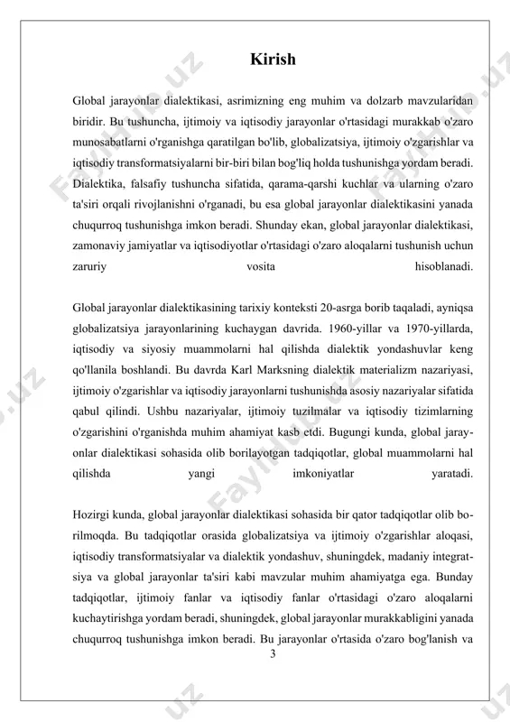 alar murakkab va ko'p qirrali jarayonlarni o'z ichiga oladi. globalizatsiya, iqtisodiy, siyosiy va madaniy jihatdan davlatlararo bog'lanishlarni kuchaytiruvchi jarayon sifatida, ijtimoiy o'zgarishlarga katta ta'sir ko'rsatadi. ushbu aloqalar, bir tomondan, globalizatsiya jarayonlarining ijtimoiy tuzilmalar va qadriyatlar ustida qanday ta'sir ko'rsatishini, boshqa tomondan esa, ijtimoiy o'zgarishlarning global jarayonlarga qanday ta'sir etishini o'rganadi. globalizatsiya jarayonlari ko'plab ijtimoiy o'zgarishlarni keltirib chiqaradi. bu o'zgarishlar, xalqaro miqyosda iqtisodiy o'zgarishlar, madaniy integratsiya va ijtimoiy adolat kabi masalalarni o'z ichiga oladi. masalan, globalizatsiya natijasida yangi ish o'rinlari paydo bo'lishi va iqtisodiy o'sish kuzatilishi mumkin, lekin bu o'zgarishlar ijtimoiy tengsizlik va adolatsizlikni ham kuchaytirishi mumkin. ijtimoiy o'zgarishlar, o'z navbatida, global jarayonlarni shakllantiruvchi muhim omil hisoblanadi. ijtimoiy tuzilmalar va qadriyatlarning o'zgarishi, global mercantile va madaniy tendensiyalarga mos ravishda rivojlanadi. globalizatsiya va ijtimoiy o'zgarishlar o'rtasidagi aloqani o'rganishda, iqtisodiy va siyosiy nazariyalar muhim rol o'ynaydi. karl marksning dialektik materializmi, ijtimoiy o'zgarishlar va iqtisodiy jarayonlarning o'zaro aloqasini tushunishda asosiy nazariyalar sifatida qabul qilinadi. …