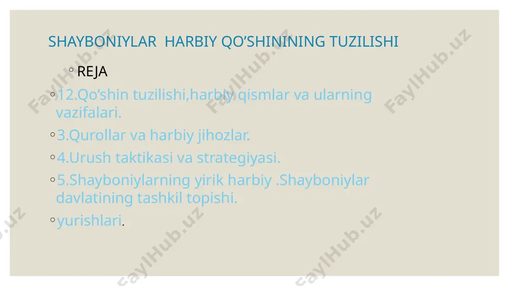 shayboniylar harbiy qo’shining tuzilishi - Page 2