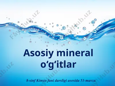 mineralo‘g‘itlar — PPTX