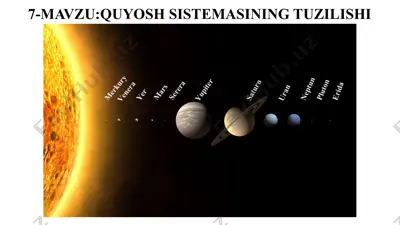 quyosh sistemasining tuzilishi — PPT