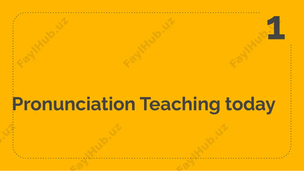 r imagination to design new activities to teach pronunciation communicatively and effectively. 22 authentic materials for designing pronunciation activities: songs poetry, rhymes, and chants advertisements, menus, and pictures magazines and newspapers video clips from movies, tv programs, youtube, or other online sources stories, plays, and other literature 23 developing listening skills through pronunciation awareness 24 developing listening skills how does knowledge of pronunciation help learners improve their listening comprehension? our goal as teachers is to help our learners understand fast, messy, authentic speech, not to imitate it in every respect. the spoken language our learners need to comprehend is much more varied and unpredictable than what they need to produce in order to be intelligible. 25 activities that target four important aspects of pronunciation that can aid the listener: listening for thought groups listening for prominence listening for stressed syllables and rhythm listening for reduced speech 26 listening for thought …