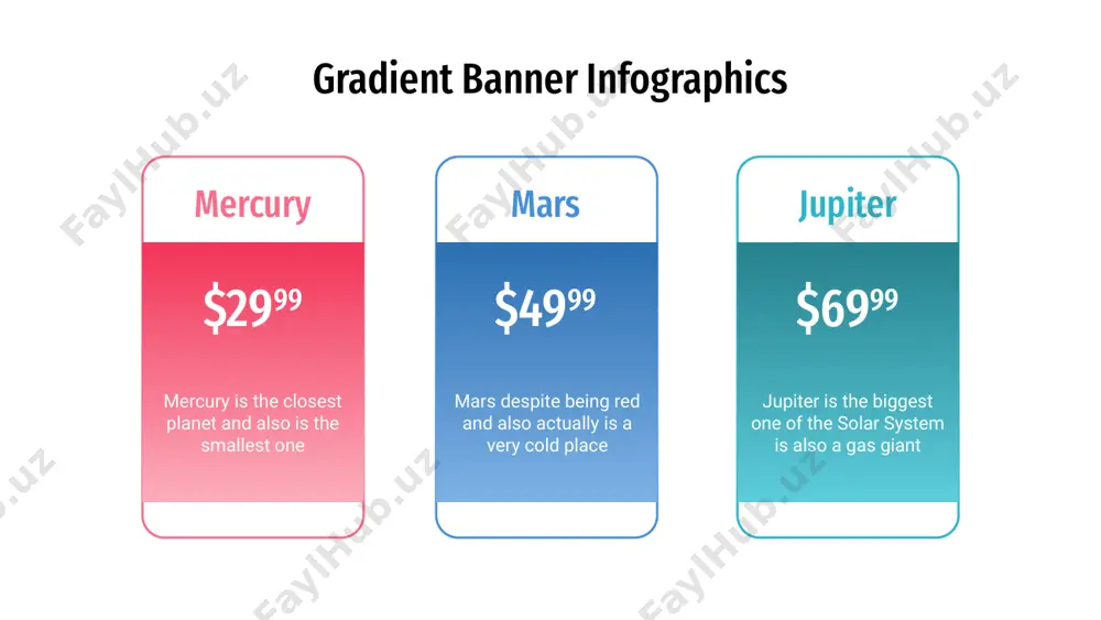 it’s a gas giant gradient banner infographics saturn is the ringed planet. it is composed of hydrogen and helium saturn despite being red, planet mars is actually a very cold place mars jupiter is a gas giant and the biggest object in the solar system jupiter mercury is the closest planet to the sun and also is the smallest one mercury gradient banner infographics mars 01 mercury is the closest planet to the sun of all of them mercury 02 despite being red, mars is actually a very cold place jupiter 03 jupiter is a gas giant and the biggest planet of them all saturn 04 yes, saturn is the ringed one. it’s a gas giant gradient banner infographics 03 01 02 04 mercury is the closest planet to the sun and also is the smallest planet of all of them in the solar system despite being red, planet mars …
