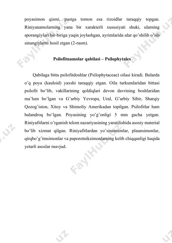 yuksak o’simliklar dunyosi – embryophyta (embryobionta) - Page 5