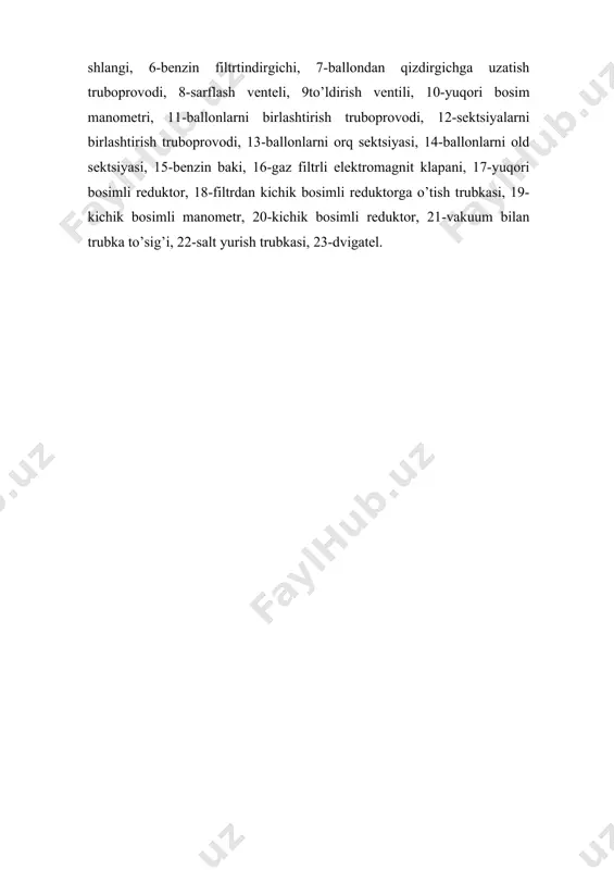 gaz balonli avtomobilar dvigatelining ta’minlash tizimi - Page 5