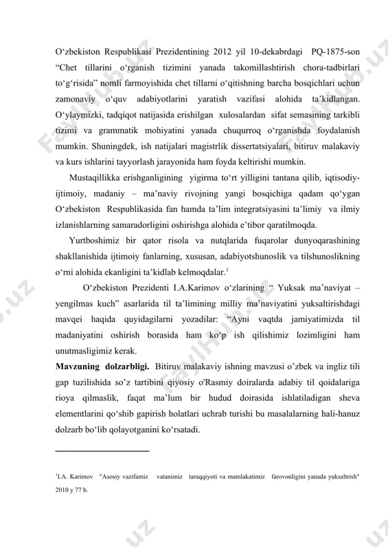 irliklaridan nutqiy faoliyat vositasi sifatida foydalanish qonuniyatlari va tamoyillarini aniqlash hamda lisoniy hodisalarning real muloqot sharoitlarida voqealanishi bilan bog‘liq xususiyatlarini belgilash maqsadini ko‘zlaydi. ushbu tadqiqotning dolzarbligi, bir tomondan, til tizimi va uning asosiy birligi bo‘lgan so‘zning semantik–struktur xususiyatlari tahliliga alohida e’tibor qaratiladi. ”til- dil kaliti” kabi hikmatli so’zlarni xalqimiz bejiz aytmagan. qanchalik ko’p til bilsak, shunchalik fikrlashimiz, dunyoqarashimiz ortib boradi. chunki har bitta til o’rganishda bitta millatni, xalqni o’rganamiz va shuni o’rganishda, albatta, talaffuz muhim ahamiyatga ega. agar talaffuz yaxshi bo’lsa gapni tushunish, tushuntirib berish ham yaxshi bo’ladi. ingliz tilida tilshunoslik fanida nutqni o’rganishda ilmiy izlanishlarga e’tibor berish lozim. asosiy manba hisoblangan ”grammatika”dagi gapdagi so‘zlar bir-biri bilan o‘zaro bog‘langanligi , ularning har biri gapda biror grammatik funksiyani – gap bo‘lagi vazifasini bajarib kelishi ko’rib chiqilgan. gap bo‘laklari ikkiga – bosh bo‘laklar (ega, kesim) va ikkinchi darajali bo‘laklar (to‘ldiruvchi, aniqlovchi, hol)ga bo‘linishi o’rganib chiqilgan. ingliz tili fanida gap bo’laklarini o‘rganishda juda …