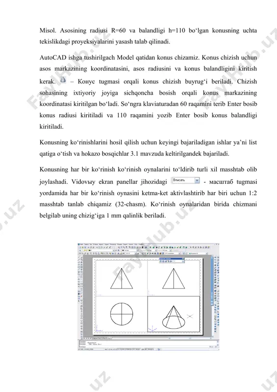 geometrik jismlar yaqqol tasviri asosida ularning ortogonal proyeksiyasini yasash - Page 2