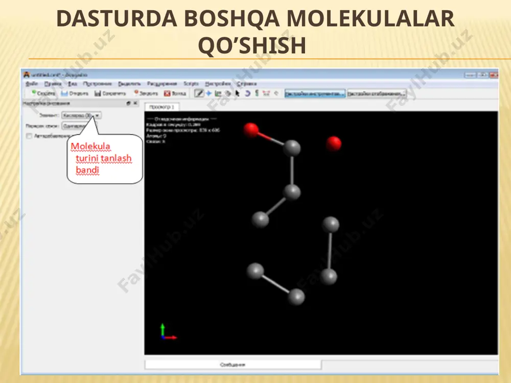 avogadro kimyoviy dasturida moddaning matematik modelini tuzish - Page 4