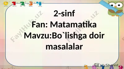bo`lishga doir masalalar — PPTX