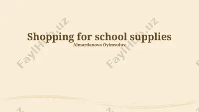 school supplies shopping guide — PPTX