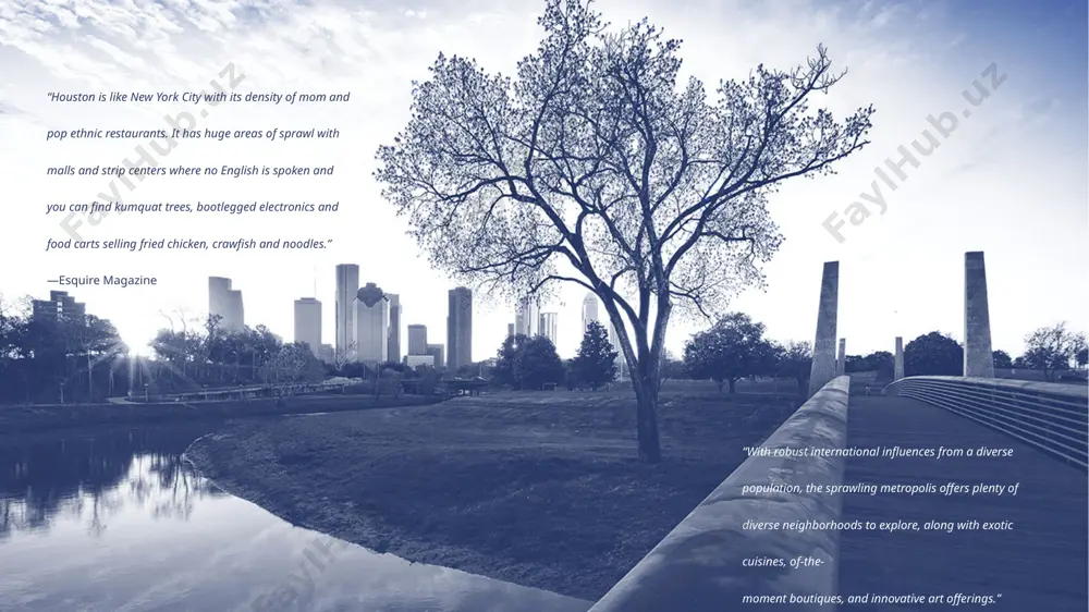 ns to believe in houston first; and, houston to deliver first-class hospitality. our vision in 2015, houston first established a new vision for our region with a statement that illustrates how the world should see houston in the next 10 years: houston is one of the world’s premier destinations – it’s the place to be. with the accomplishments detailed on the following pages and with this outlook for the future, houston first is well positioned to strengthen houston’s image and further enrich the quality of life for the city in years to come. 6 what is houston first corporation? houston first is a local-government corporation that was created to operate the city’s convention and performing arts facilities, as well as promote houston as a world-class destination for tourism and conventions. the organization also works to attract film production to the area and operates theaters where world-class performances take center stage, …
