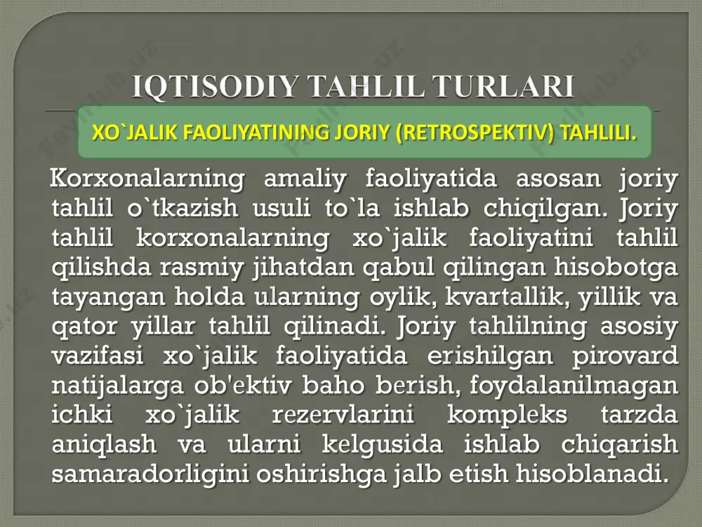 iqtisodiy tahlilning turlari va ularning axborot - Page 5